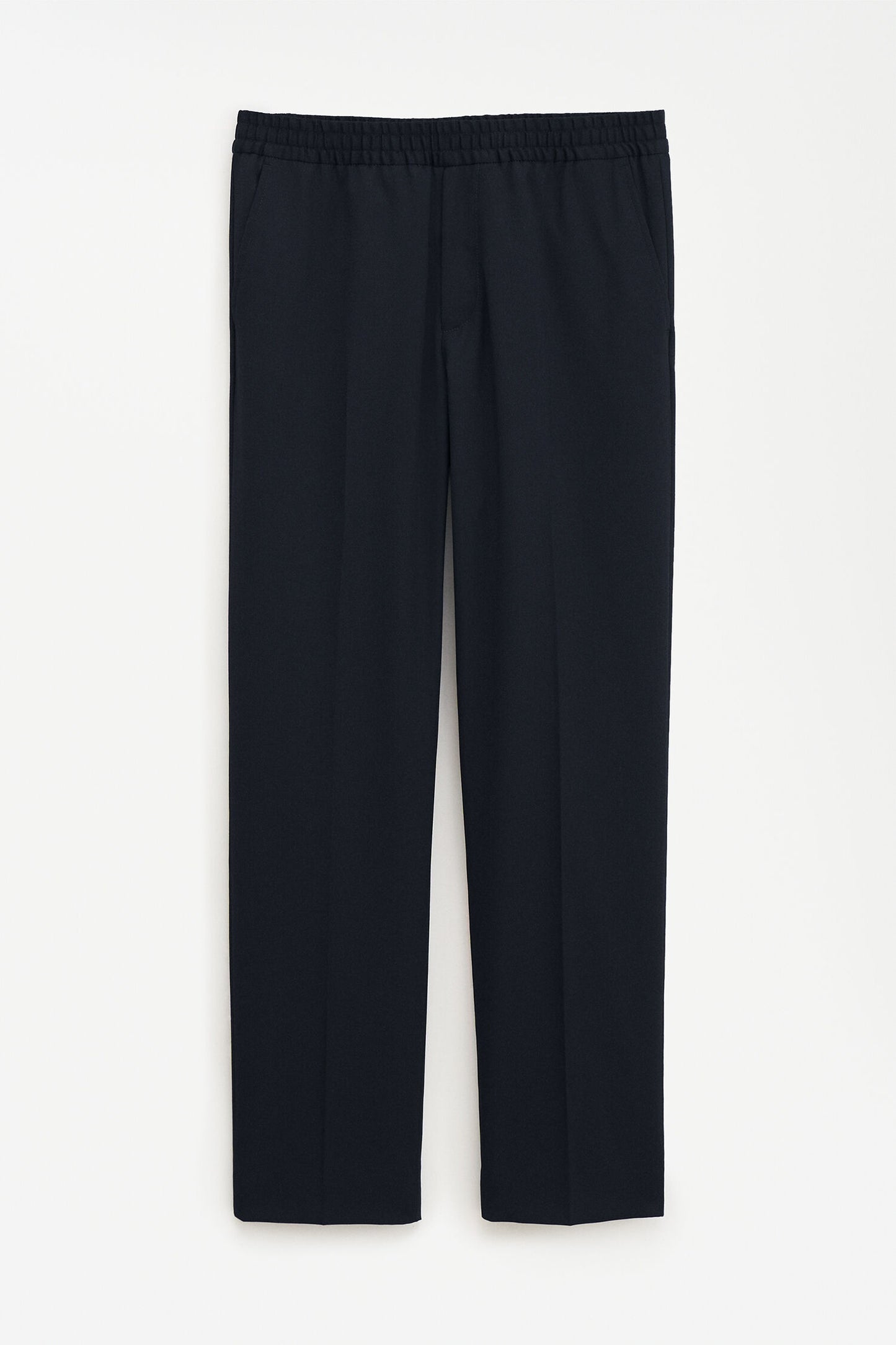 RELAXED WOOL TROUSERS BLACK