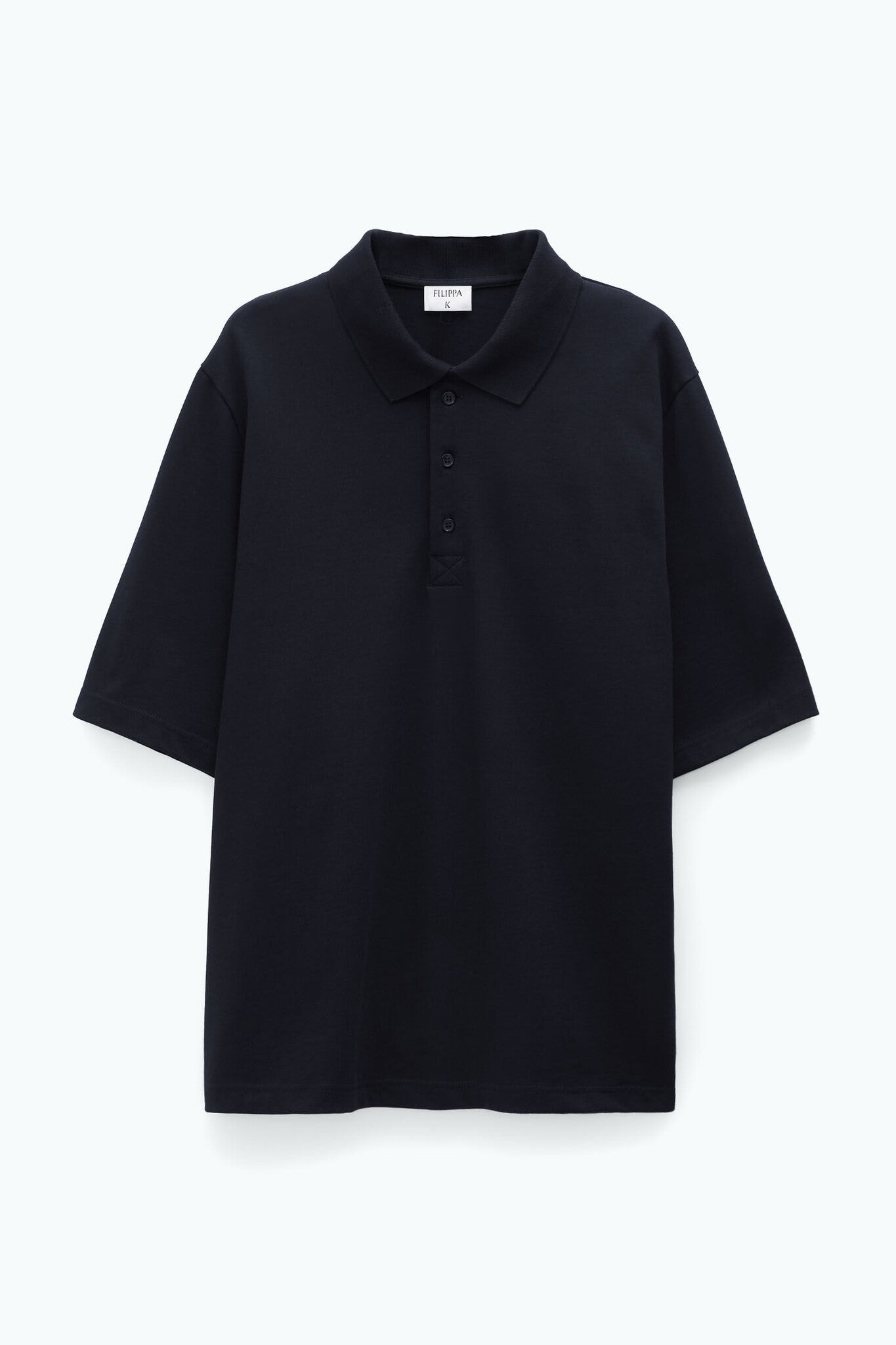 BOXY POLO SHIRT BLACK