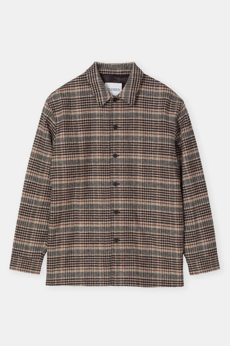 OVERSHIRT CHECKED EBONY