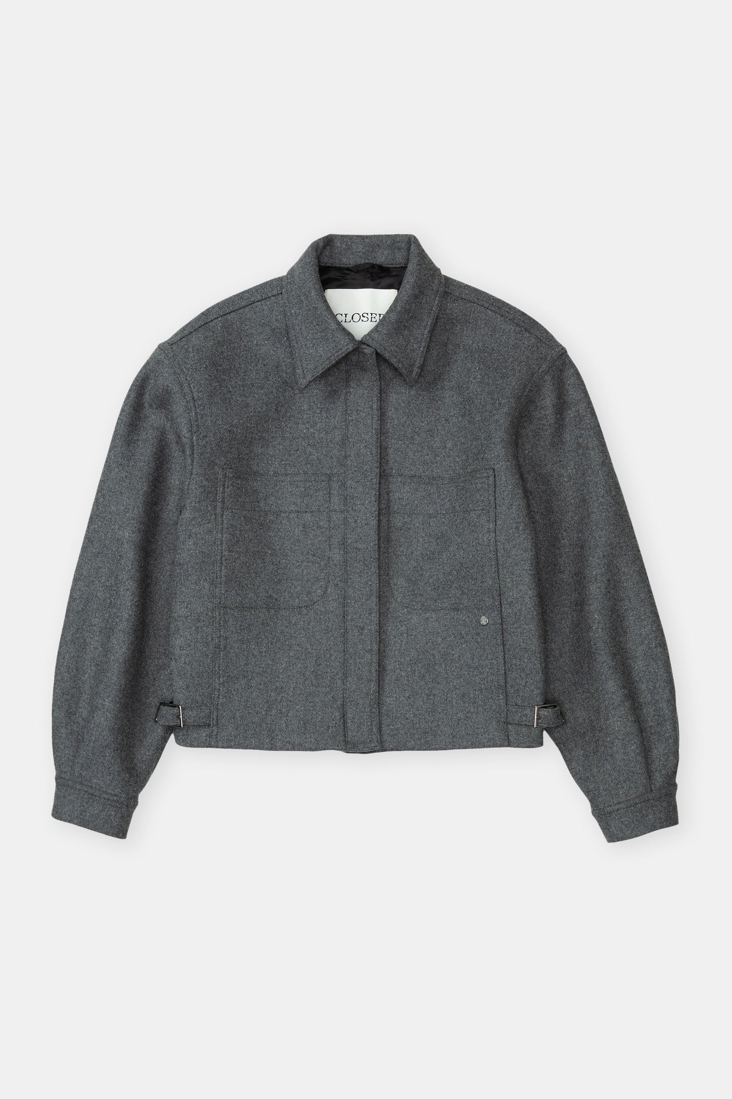 WOOL JACKET DARK GREY MELANGE