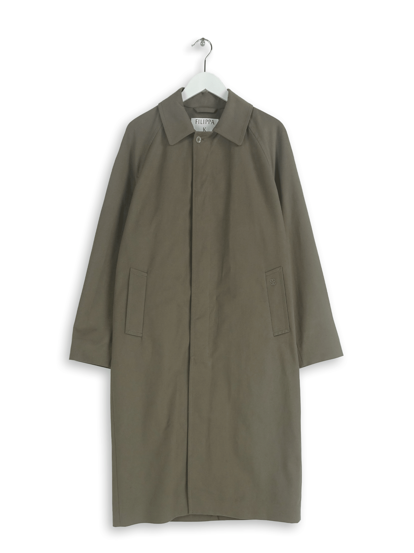 COTTON GABARDINE CAR COAT DRIFTWOOD