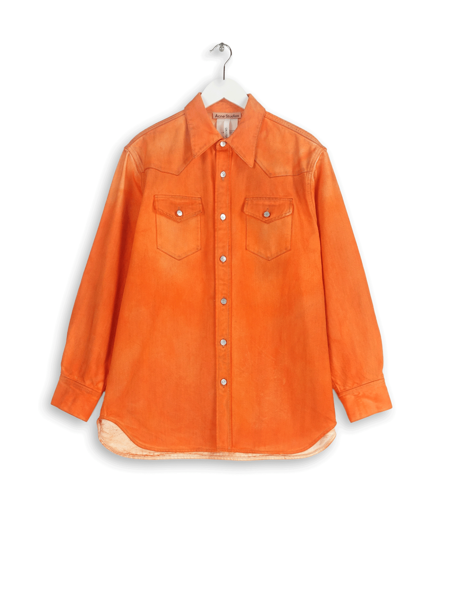 DENIM JACKET NEON ORANGE