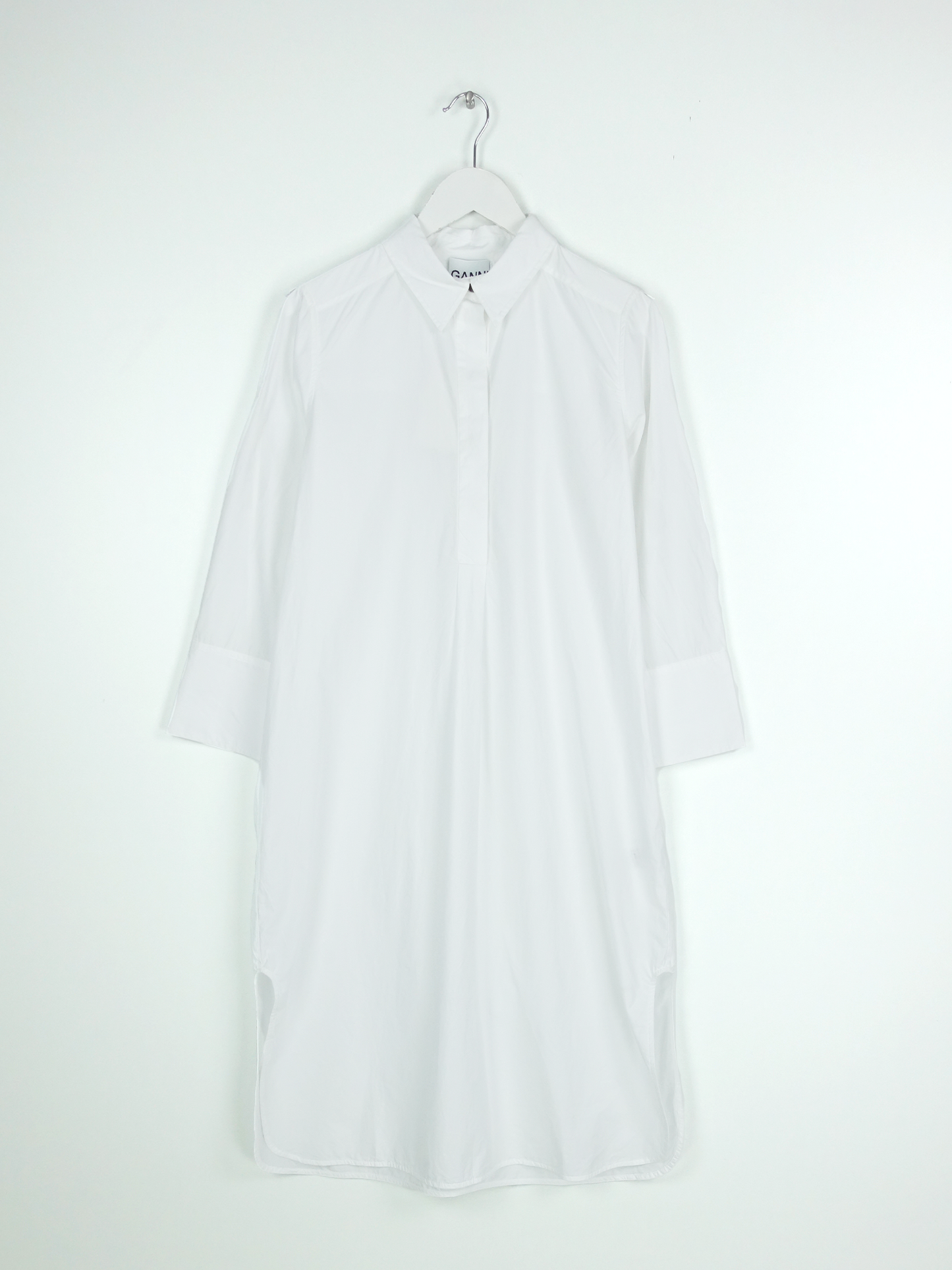 COTTON POPLIN OVERSIZED SHIRT DRESS BRIGHT WHITE