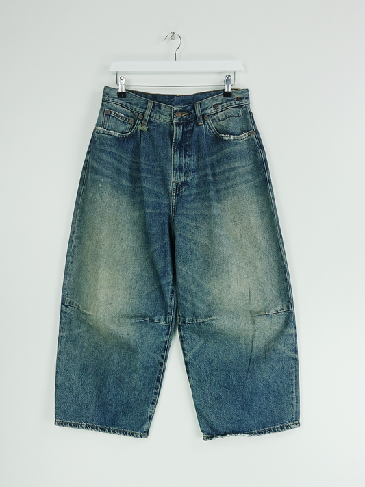 CROP WIDELEG JEAN CLINTON BLUE