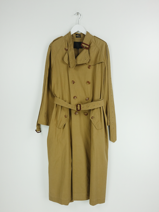 DECONSTRUCTED OVERSIZED TRENCH COAT KHAKI