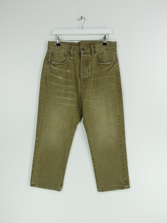 TAILORED DROP JEAN MOSS GREEN