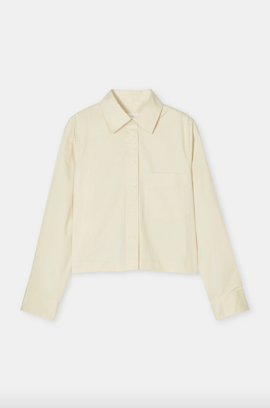 CROPPED CLASSIC SHIRT VANILLA BEIGE FW24