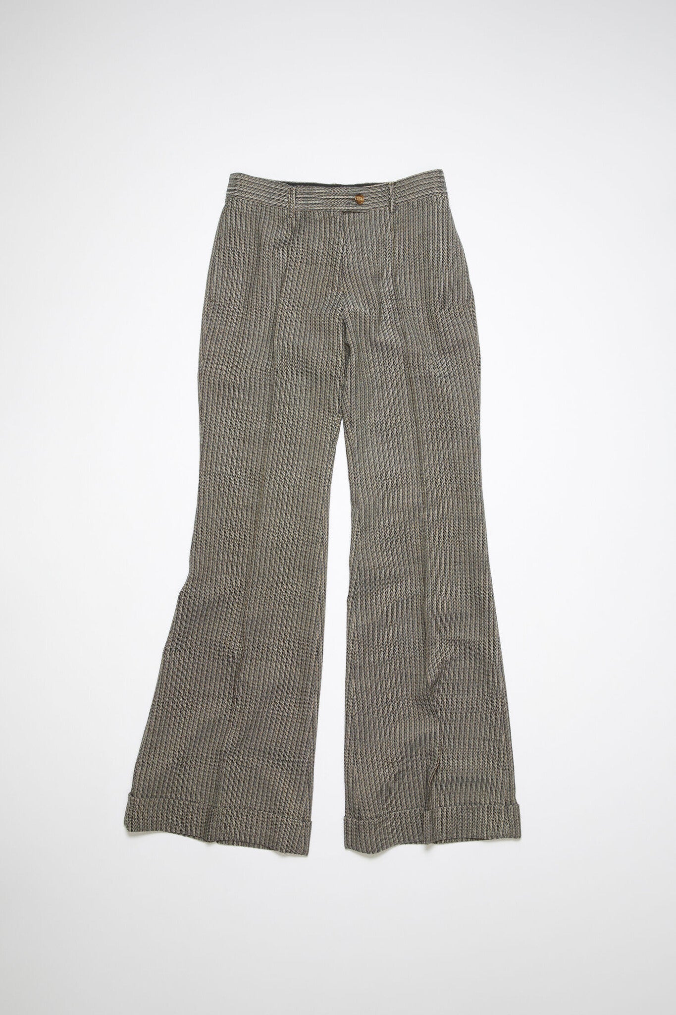 FLARED TROUSER MULTI TAUPE