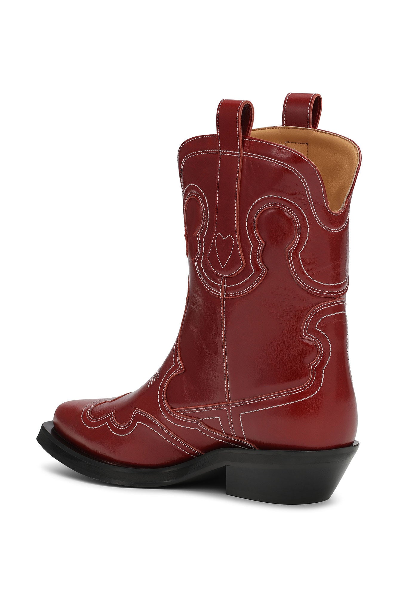 LOW SHAFT EMBROIDERED WESTERN BOOT BARBADOS CHERRY