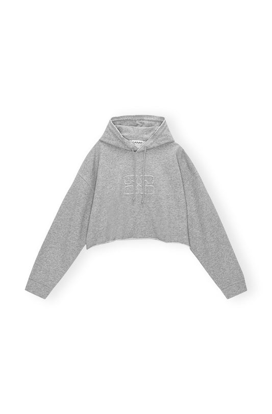 ISOLI CROPPED OVERSIZED HOODIE PALOMA MELANGE